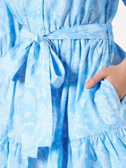 Kurzes Baumwollkleid mit Paisley-Print Daisi