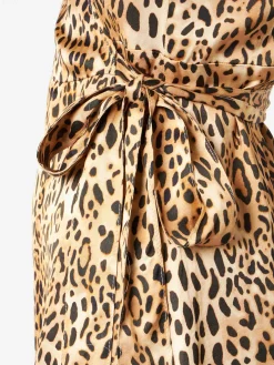 Kurzes Damenkleid mit Leopardenmuster