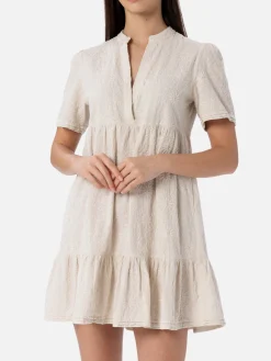 Kurzes Kleid Siara aus Baumwolle und Spitze für Damen von Sangallo