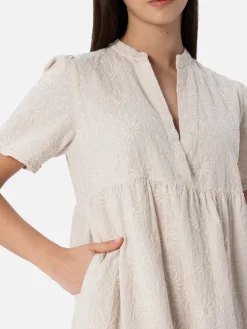 Kurzes Kleid Siara aus Baumwolle und Spitze für Damen von Sangallo