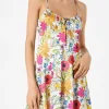 Kurzes Unterkleid für Damen Creamy mit Blumenprint