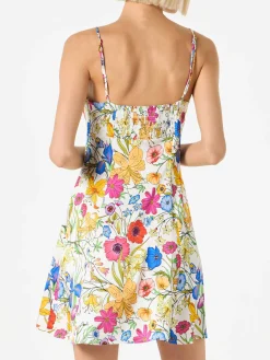 Kurzes Unterkleid für Damen Creamy mit Blumenprint