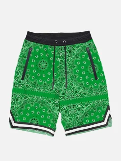 Lange Badeshorts für Jungen mit Bandana-Print