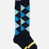 Lange Herrensocken mit Argyle-Muster