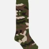 Lange Herrensocken mit grüner Tarnung