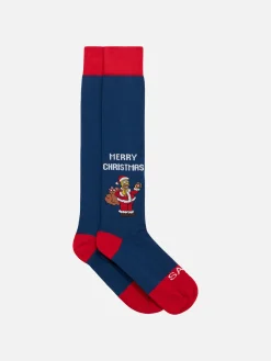 Lange Herrensocken mit Homer Merry Christmas-Jacquard-Aufdruck | DIE SIMPSONS-SONDERAUSGABE