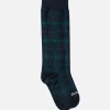 Lange Herrensocken mit Jacquard-Schottenmuster