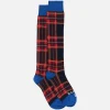 Lange Herrensocken mit Tartan-Print