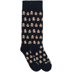 Lange Jungensocken mit Ingwerkeks-Aufdruck
