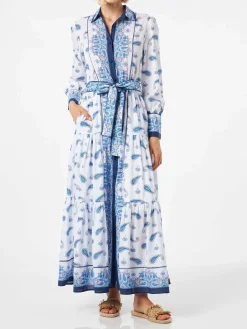 Langes Damenkleid Jensen mit Paisley-Print