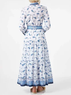 Langes Damenkleid Jensen mit Paisley-Print