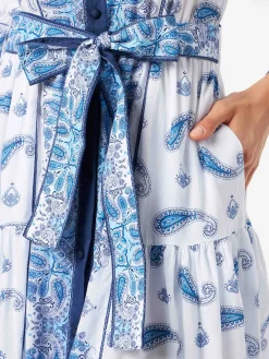 Langes Damenkleid Jensen mit Paisley-Print
