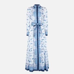 Langes Damenkleid Jensen mit Paisley-Print