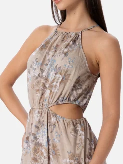 Langes Kleid Kaby mit Blumenprint für Damen