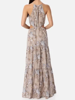 Langes Kleid Kaby mit Blumenprint für Damen