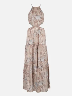 Langes Kleid Kaby mit Blumenprint für Damen