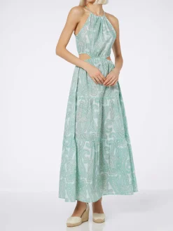 Langes Kleid Kaby mit Cut-outs und Paisley-Print für Damen