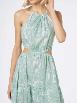 Langes Kleid Kaby mit Cut-outs und Paisley-Print für Damen