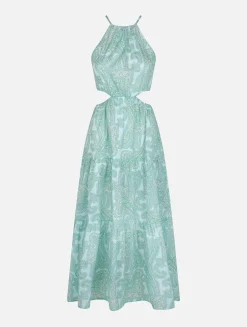 Langes Kleid Kaby mit Cut-outs und Paisley-Print für Damen