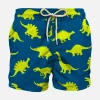 Leichte Badeshorts für Jungen mit Mikro-Dinosaurier-Print