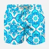 Leichte Jungen-Badeshorts mit Majolica-Print