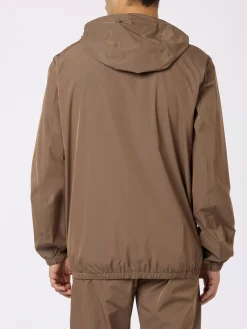 Leichte Windjacke aus khakigrünem Stoff mit Kapuze für Herren Sloop
