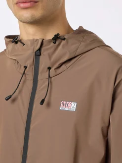 Leichte Windjacke aus khakigrünem Stoff mit Kapuze für Herren Sloop