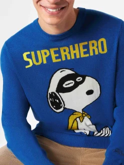 Leichter Herrenpullover mit Snoopy-Jacquard-Print | SNOOPY PEANUTS™ SONDEREDITION