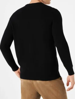 Leichter Herrenpullover Roma Nord vs. Roma Sud mit Jacquard-Aufdruck