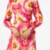 Leinen-Kurzkleid Brilly mit Ikat-Print