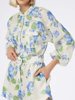 Leinen-Playsuit Hanniel für Damen mit Blumenmuster