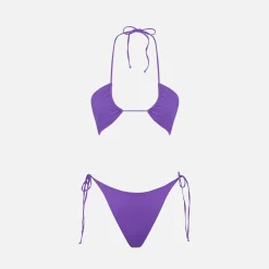 Lila Bandeau-Bikini für Damen
