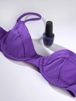 Lila Bralette-Bikini für Damen