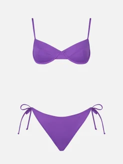 Lila Bralette-Bikini für Damen