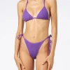 Lila Crinkle-Triangel-Bikini für Damen