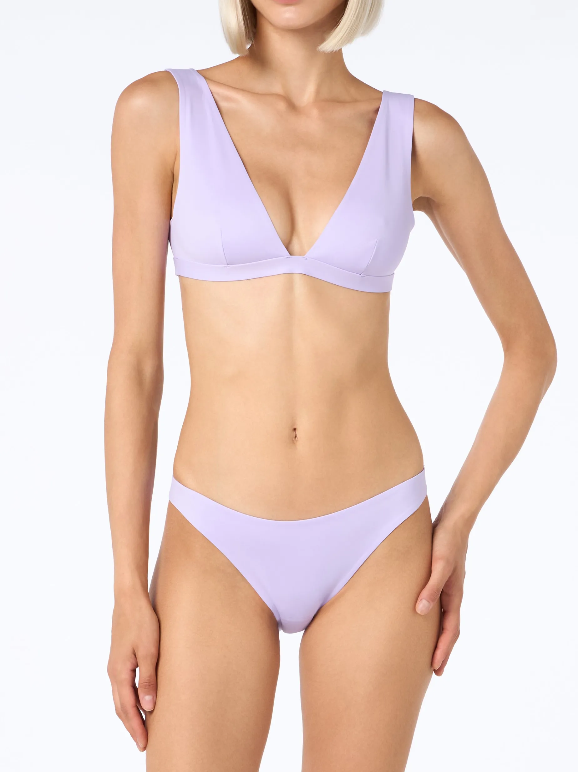 Lila heißversiegelter U-Ausschnitt-Bikini für Damen von Ofelia Reanna