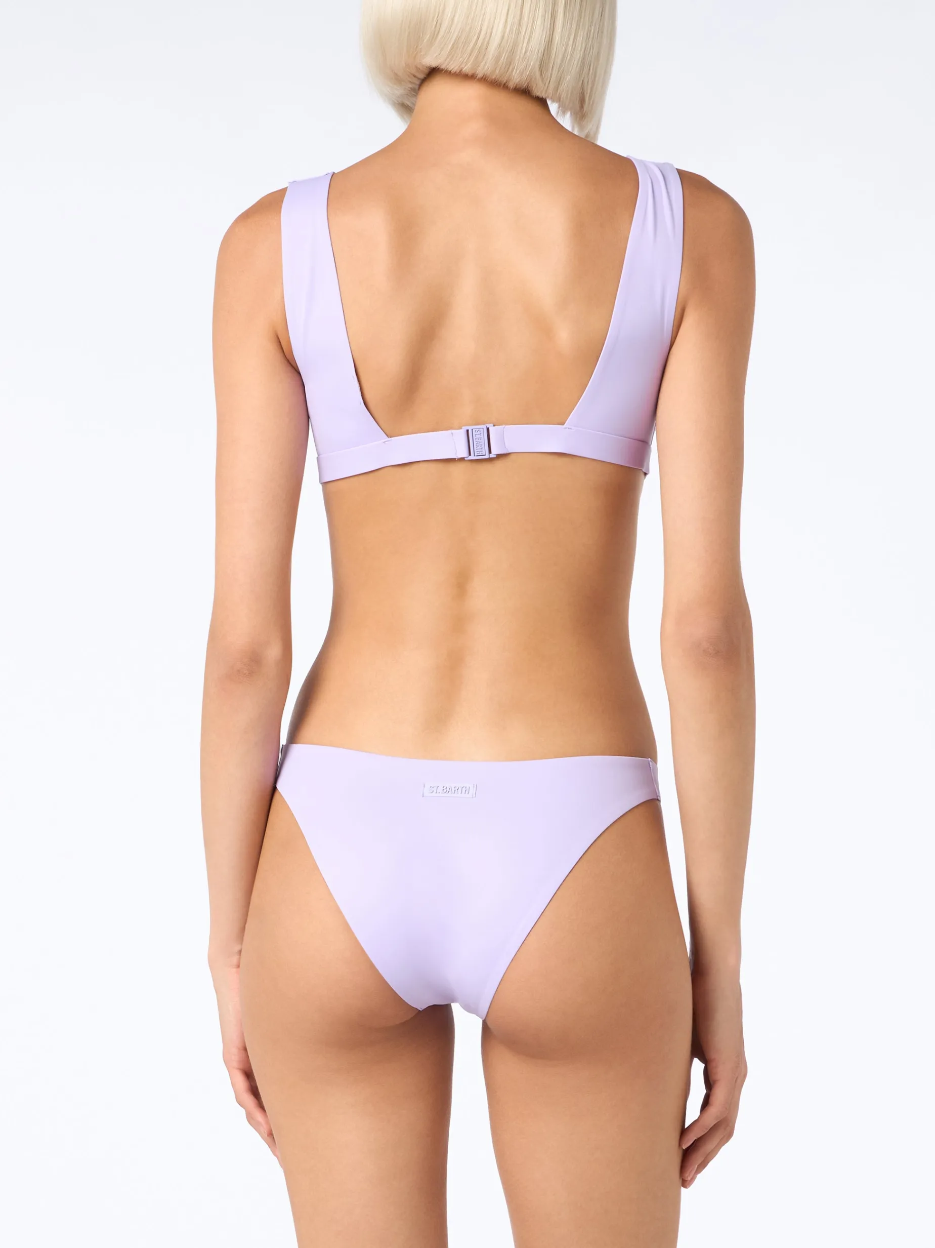 Lila heißversiegelter U-Ausschnitt-Bikini für Damen von Ofelia Reanna