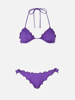 Lila klassischer Triangel-Bikini für Frauen Schütze Mond