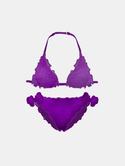 Lila Triangel-Bikini für Mädchen