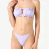 Lilafarbener Bandeau-Bikini für Damen