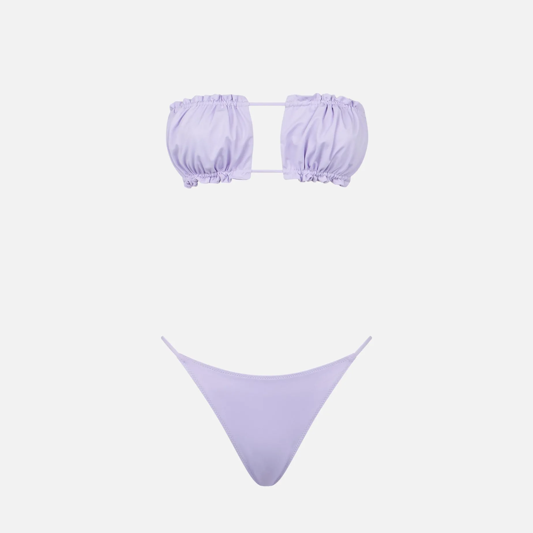 Lilafarbener Bandeau-Bikini für Damen