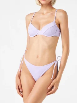 Lilafarbener Bralette-Bikini für Damen