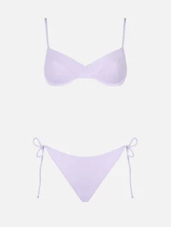 Lilafarbener Bralette-Bikini für Damen