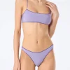 Lilafarbener Damen-Bralette-Bikini aus Lurex Sadie Naomi