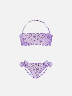 Lilafarbener Mädchenbikini