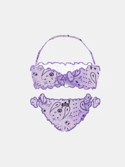 Lilafarbener Mädchenbikini