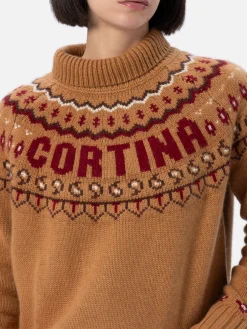 Maglione da donna in misto cashmere Meghan con jacquard nordico