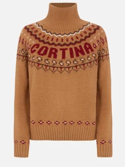Maglione da donna in misto cashmere Meghan con jacquard nordico