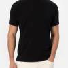 Man black heavy cotton t-shirt Arnott with St. Barth embroidery