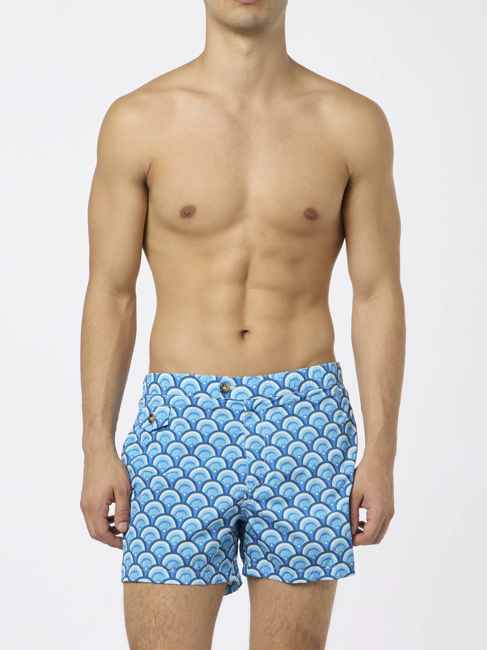 Man Comfort Badeshorts mit geometrischem Print